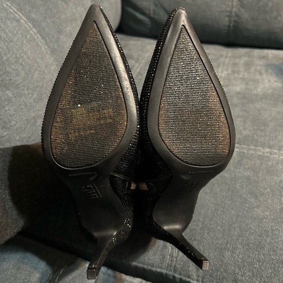 INC International Concepts Black and Cream Heeled Boots - Picture 9 of 12